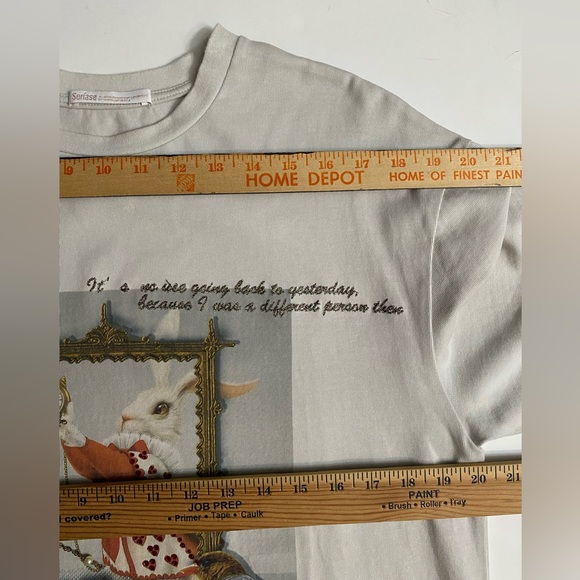 Vintage Seriase t shirt “Wonderland” embroidered sequins Women’s size Large - Picture 6 of 16